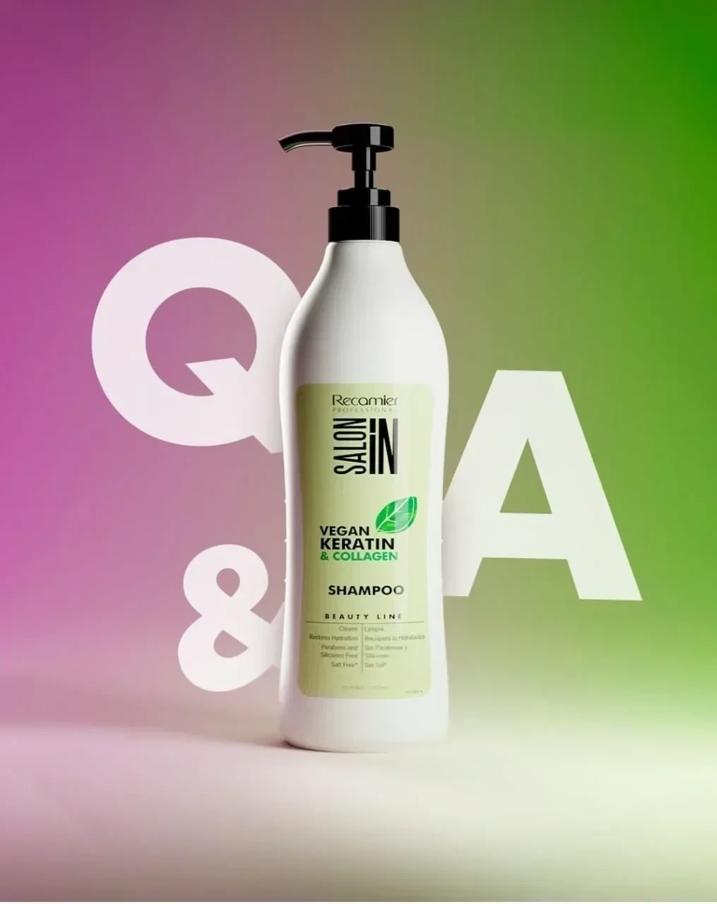 recamier shampoo x1000 ml vegan & keratin