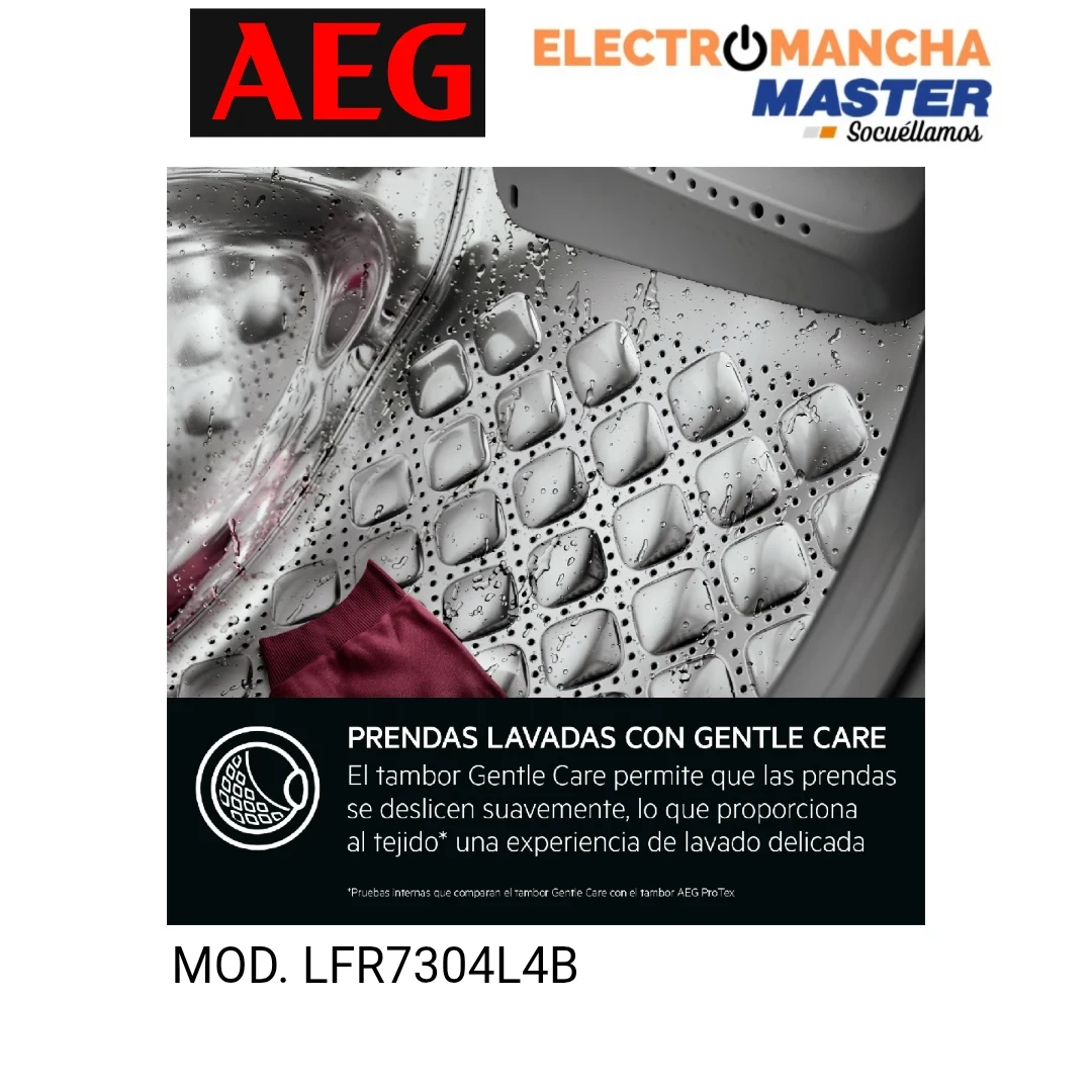LAVADORA AEG LFR7304L4B 11 KILOS 1400 RPM CLASE A  3
