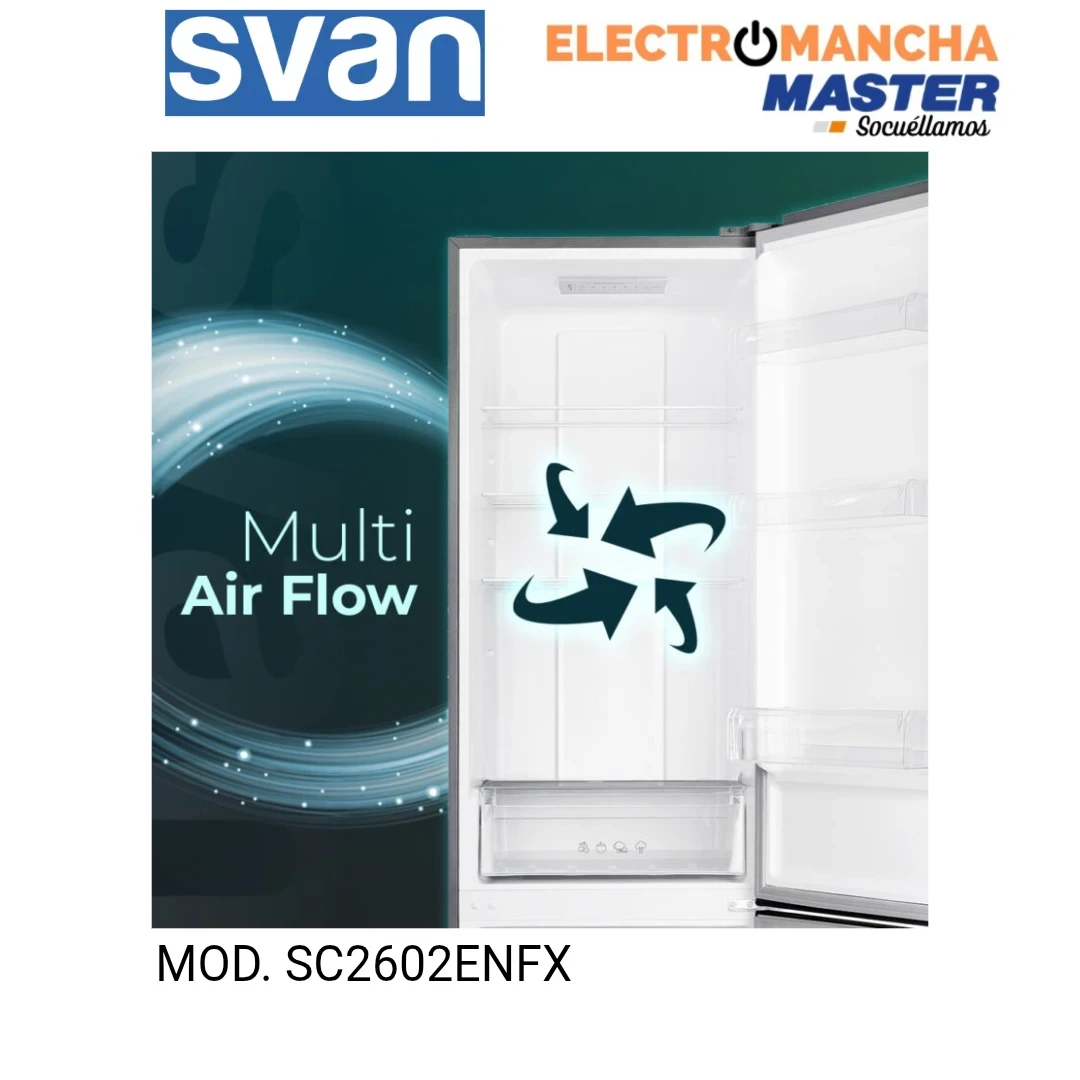 FRIGO COMBIN SVAN SC2602ENFX 2,01*60 INOX NF E 3