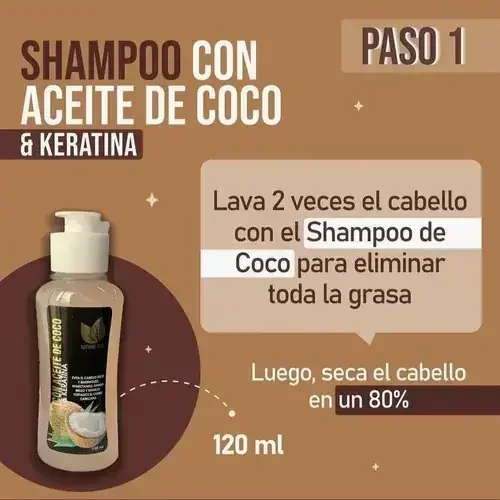Kit de Keratina de Coco Natural Sant Waka KYA40 2