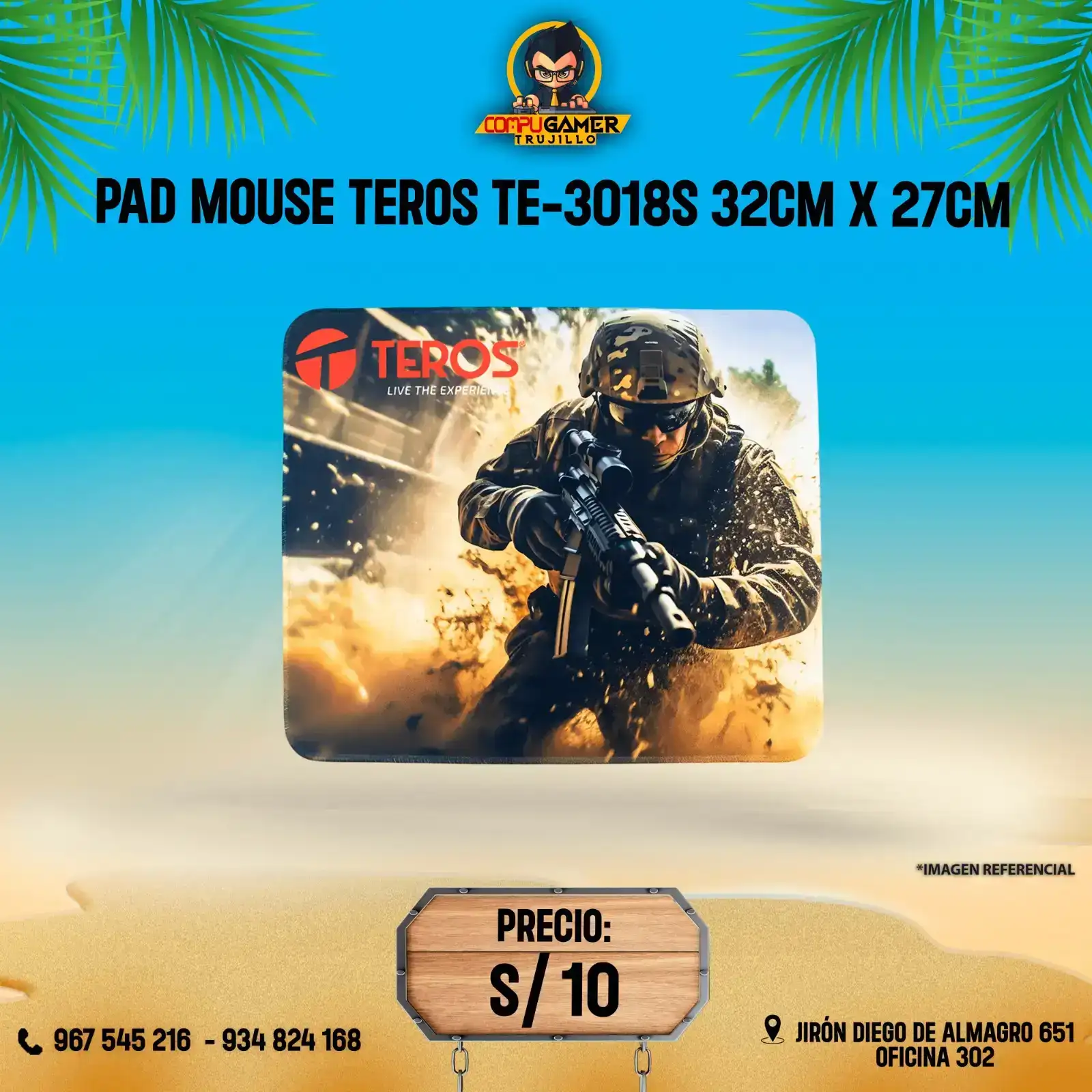 PAD MOUSE TEROS TE-3018S