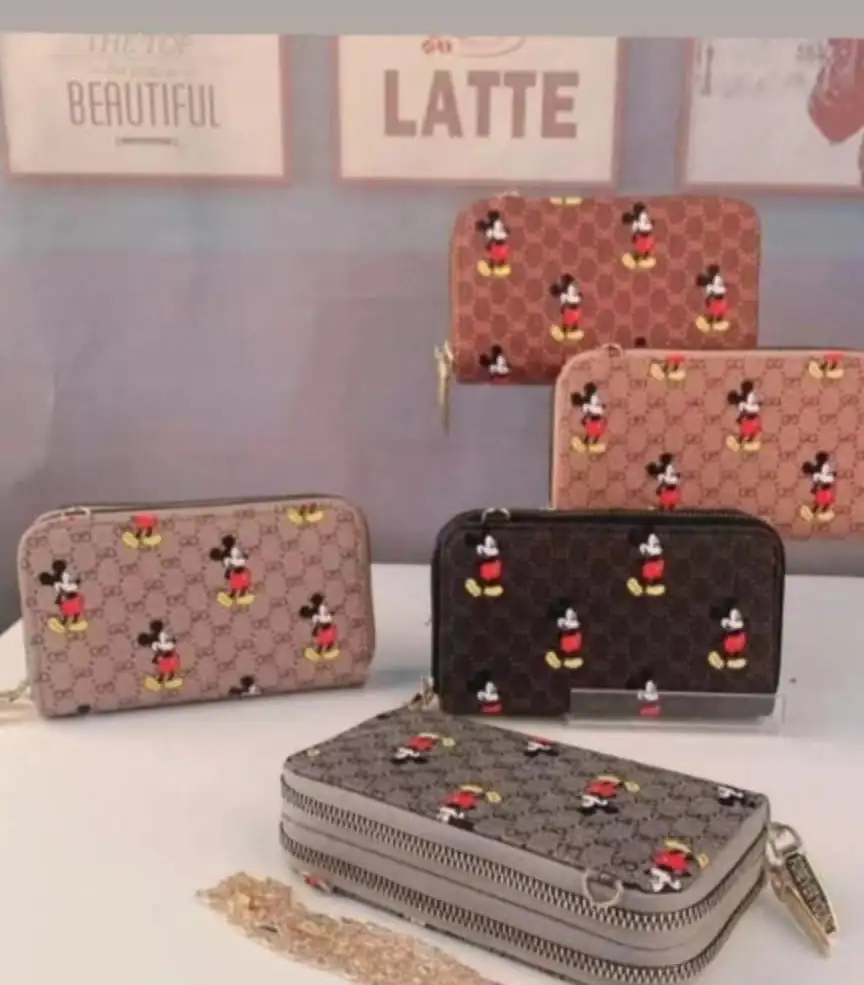 Cartera doble cierre micky 