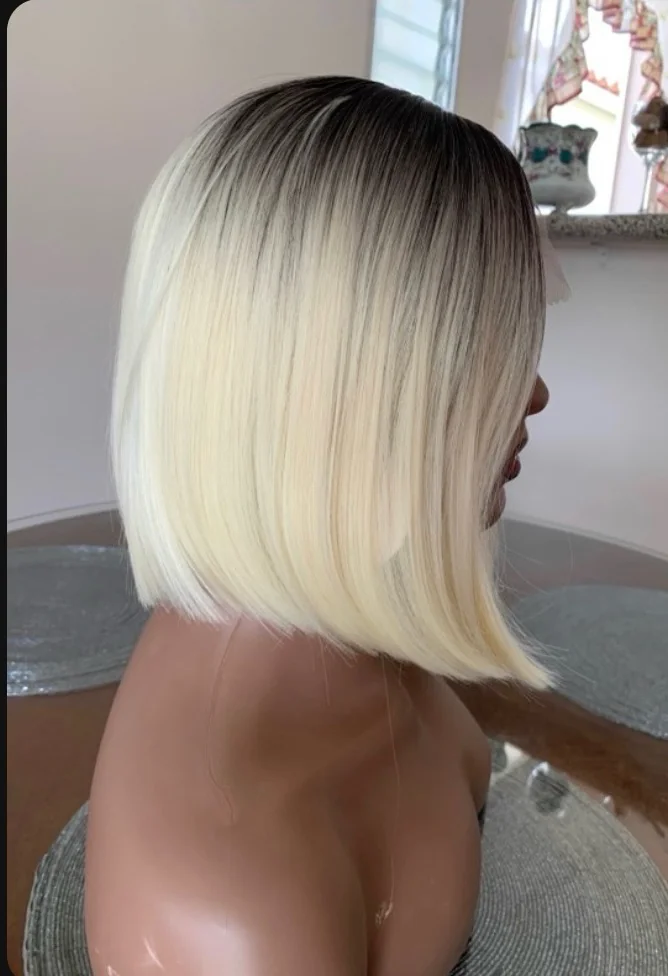 Peluca ombre 1b y rubio 12” 2