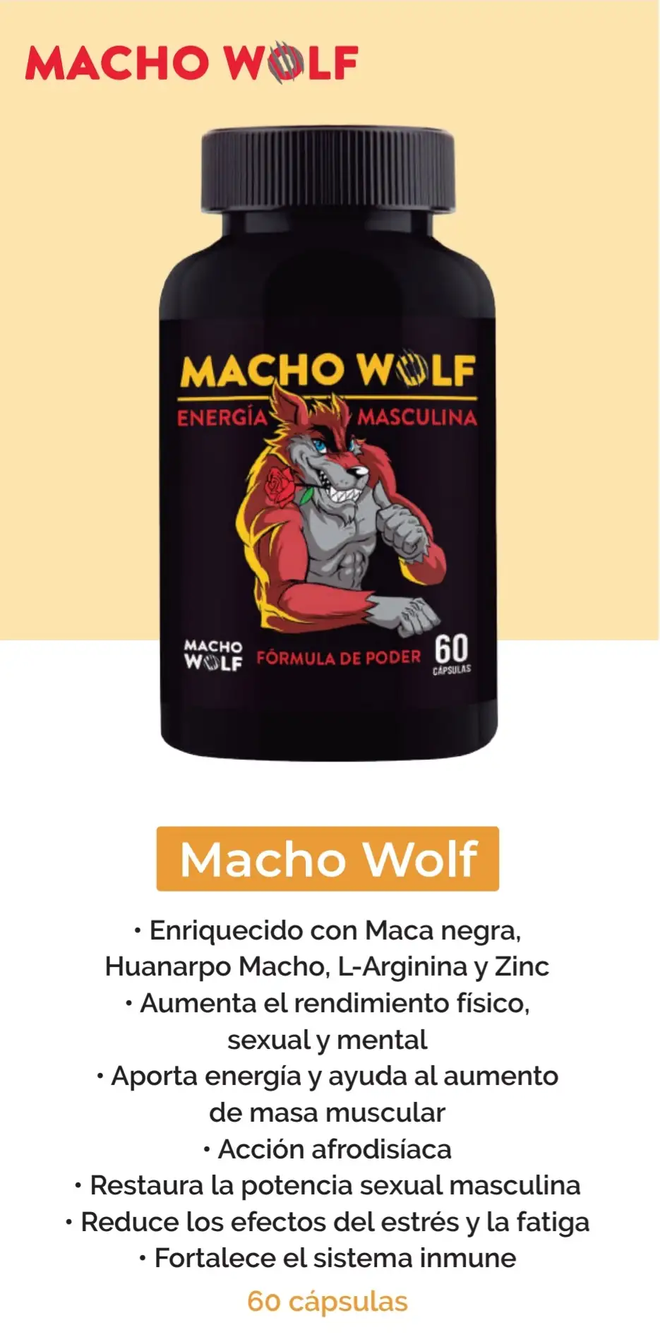 Macho Wolf 60 capsulas 500mg