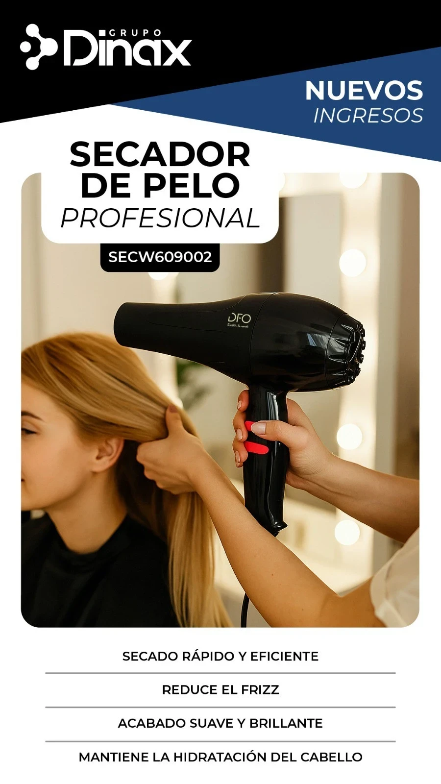*SECADOR DE PELO DINAX SECW609002