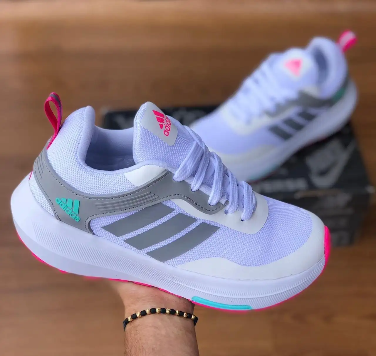 Tenis Adidas Blanco Gris