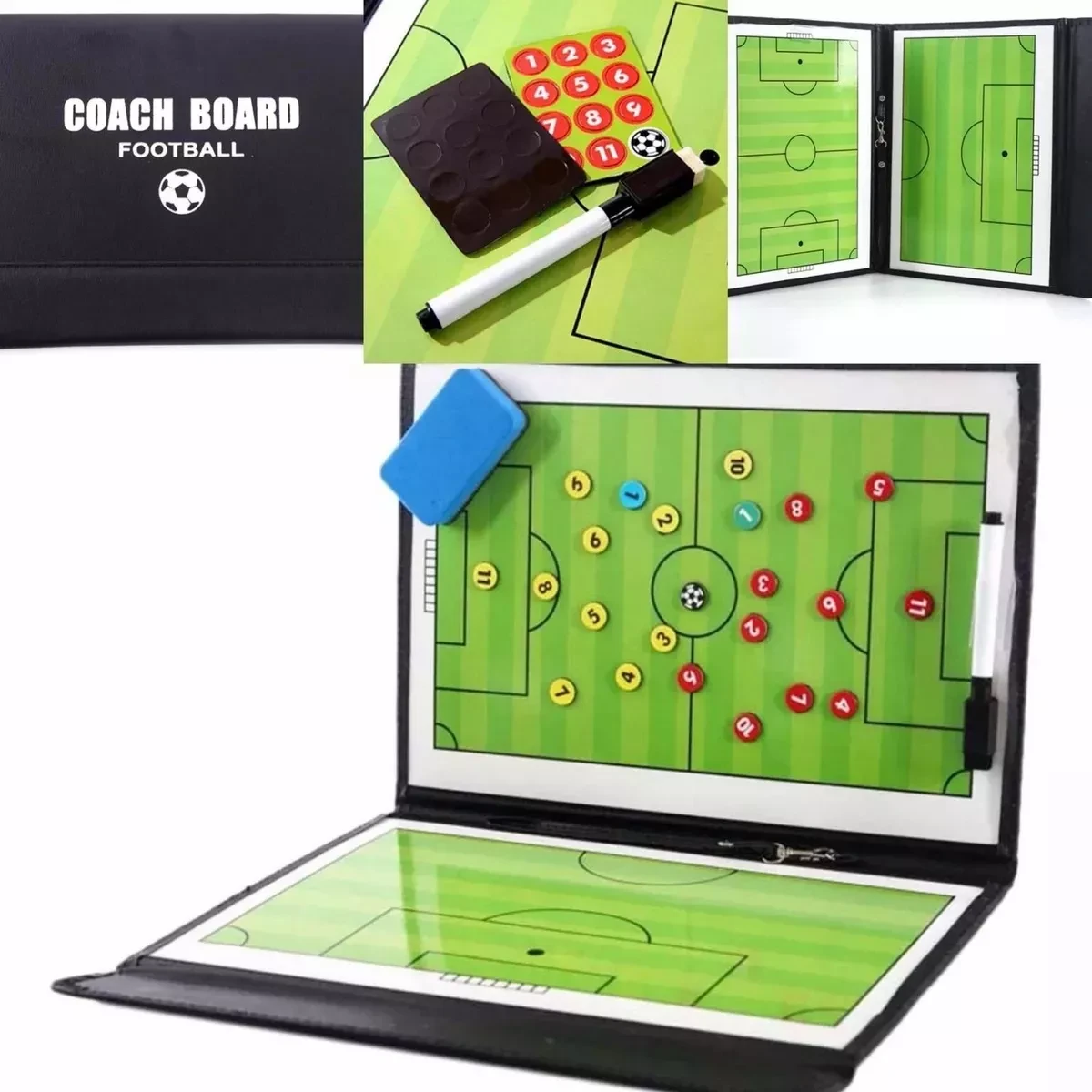 Tablero táctico plegable entrenamiento estrategias Fútbol 