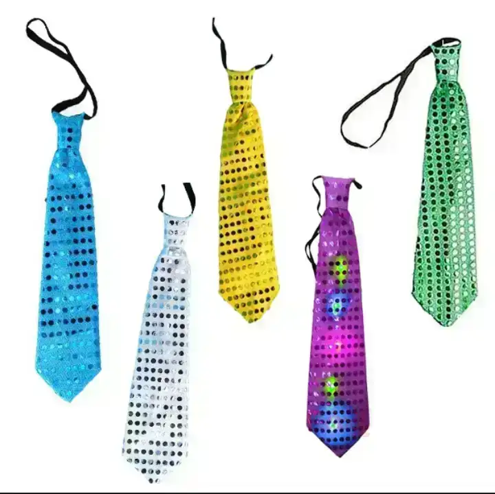 Corbata lentejuelas luminosa 2