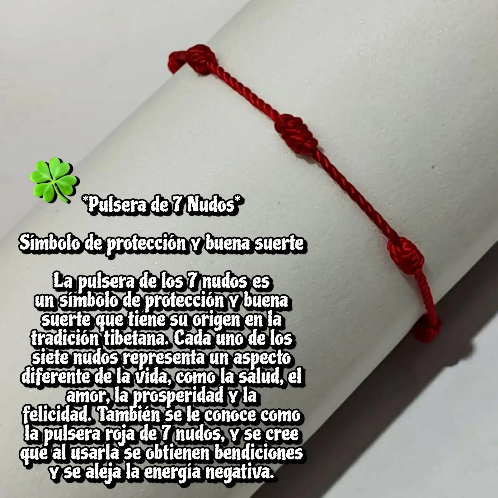 Pulsera Roja de 7 Nudos 2