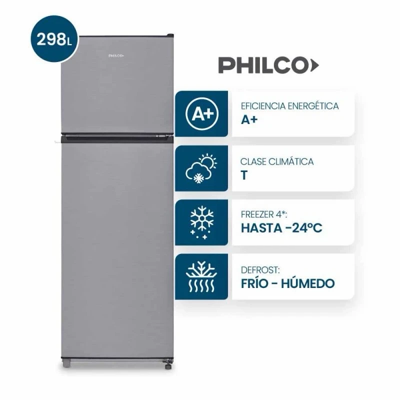 HELADERA PHILCO 300LTS SILVER