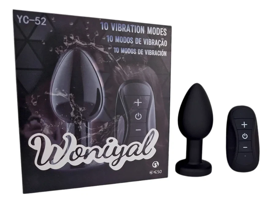Plug Anal De Silicona Impermeable Con 10 Modos De Vibración Negro