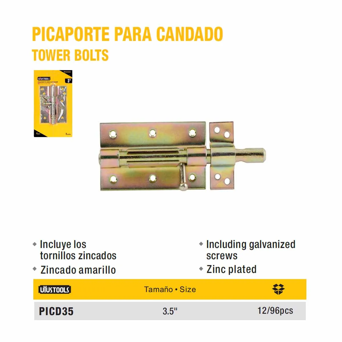 PICAPORTE REDO P/CANDADO UYUST 3.5"