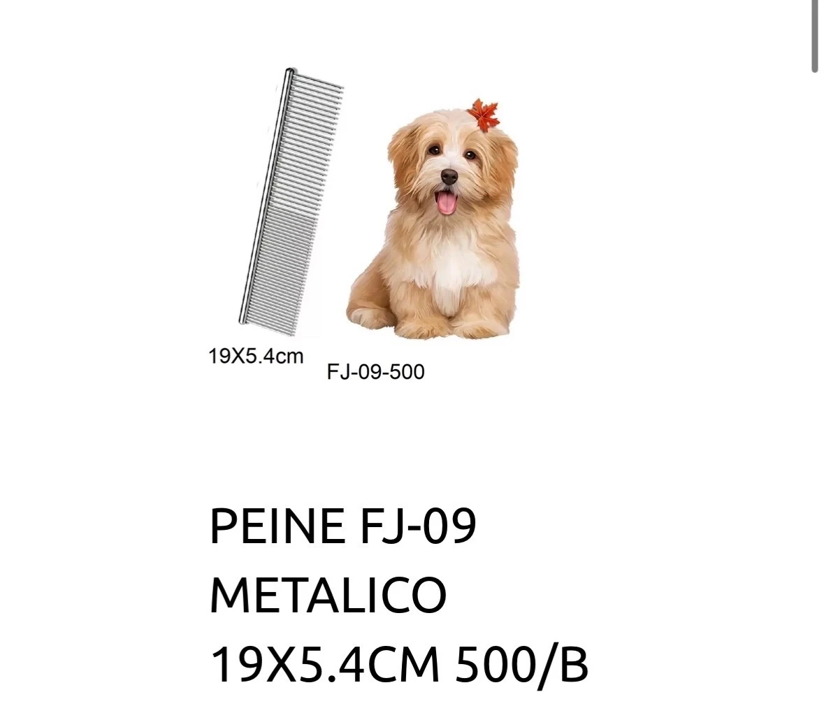 Peine metal grande