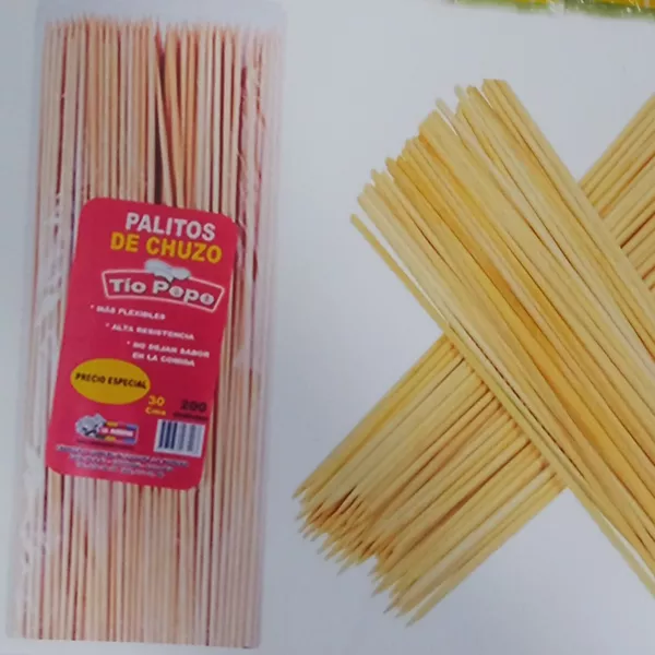 Palo de pincho rustico x 100 unidades