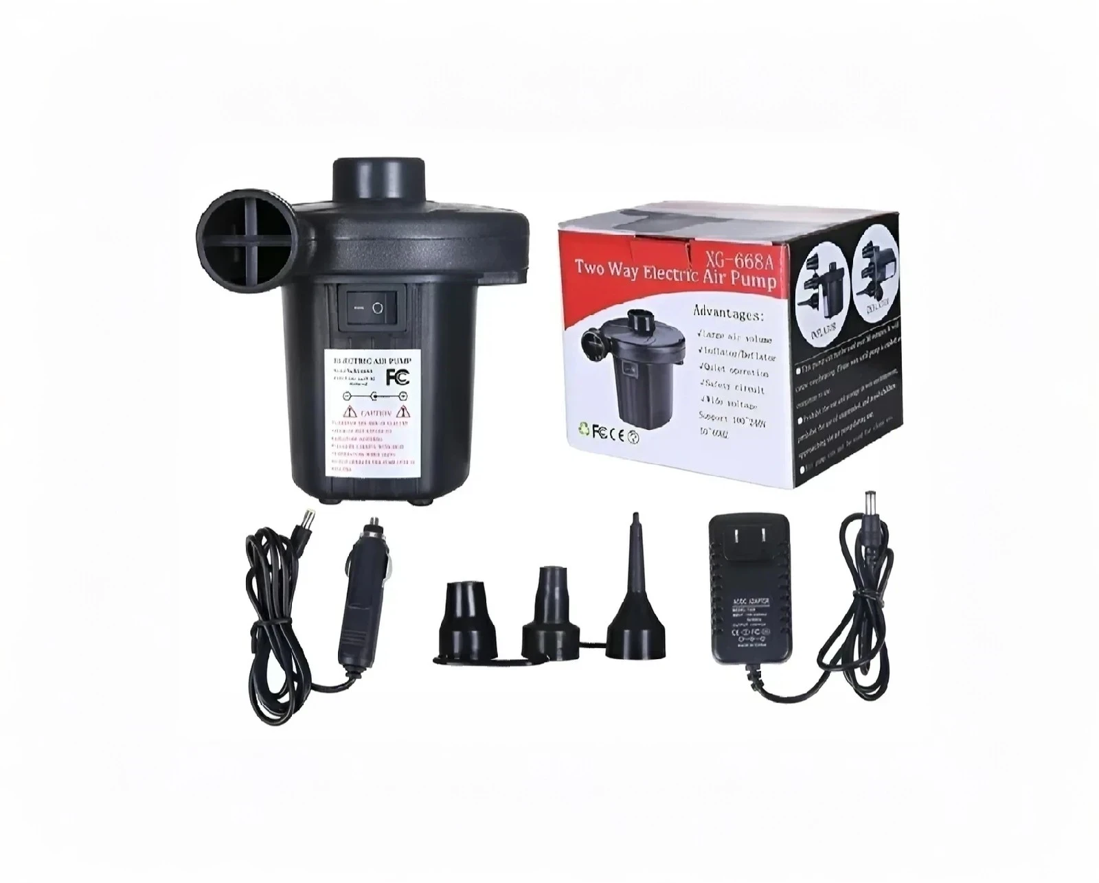 Inflador Electrico Globos Colchon Piscina Multifuncional Para 220v/12v