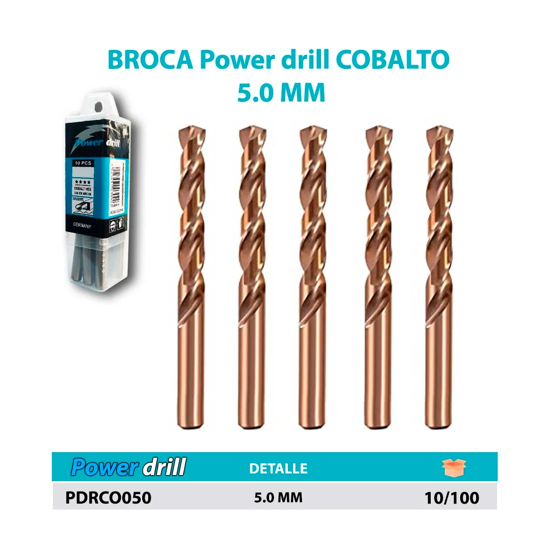BROCA Power drill COBALTO 5.0 MM
