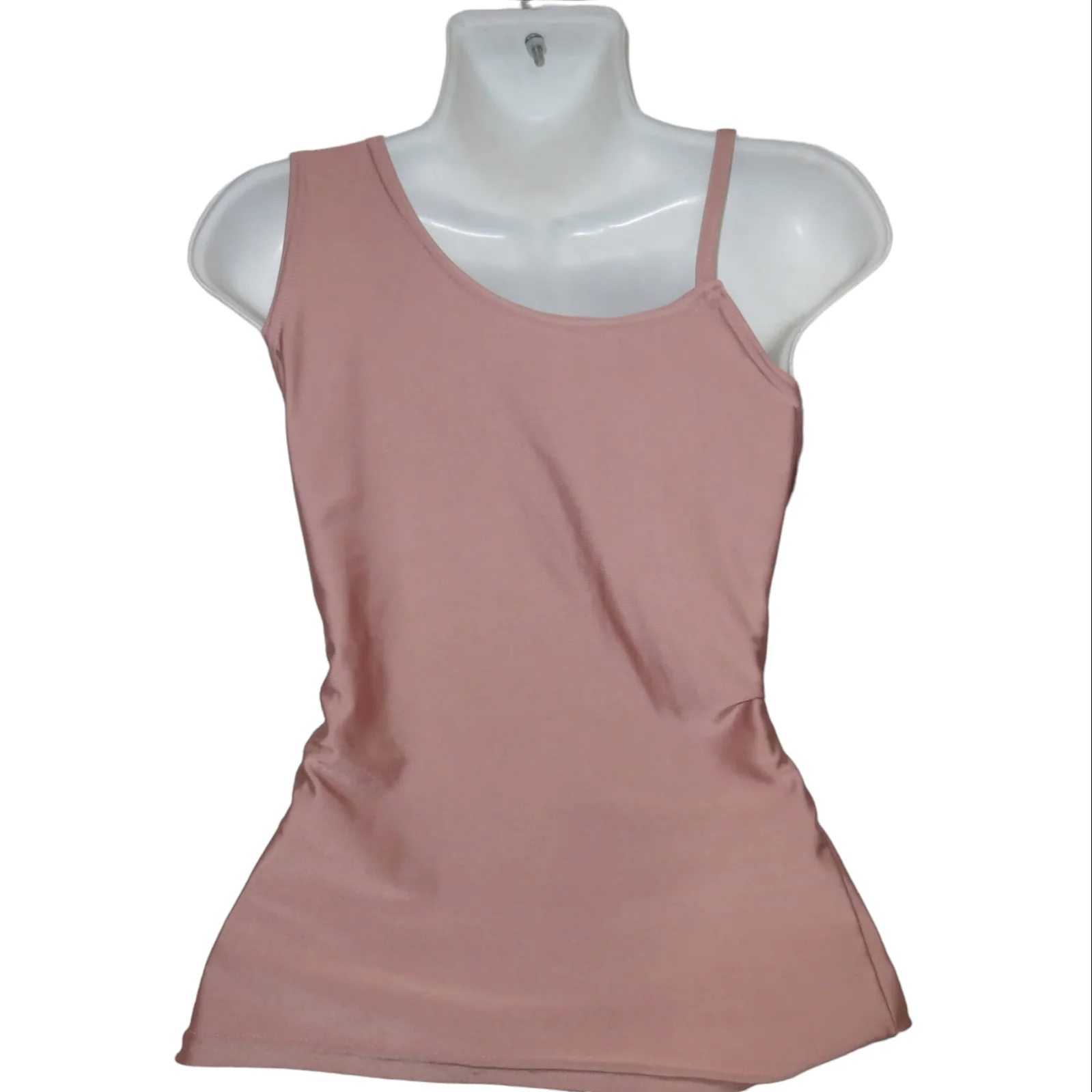 Blusa rosa con olan sin manga 2