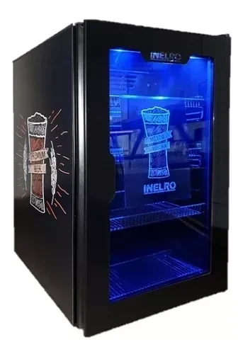 Exhibidora INELRO Cervecera MT-120 Luz Led 106Lts. Negro