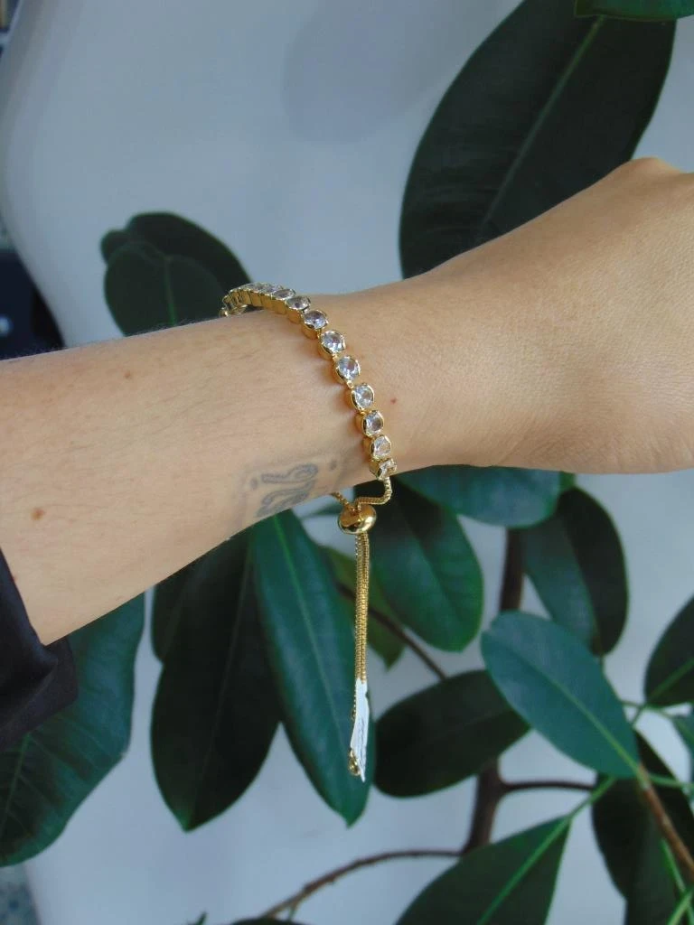 PULSERA RODIO DOR CORBATIN TENNIS GRANDE 2