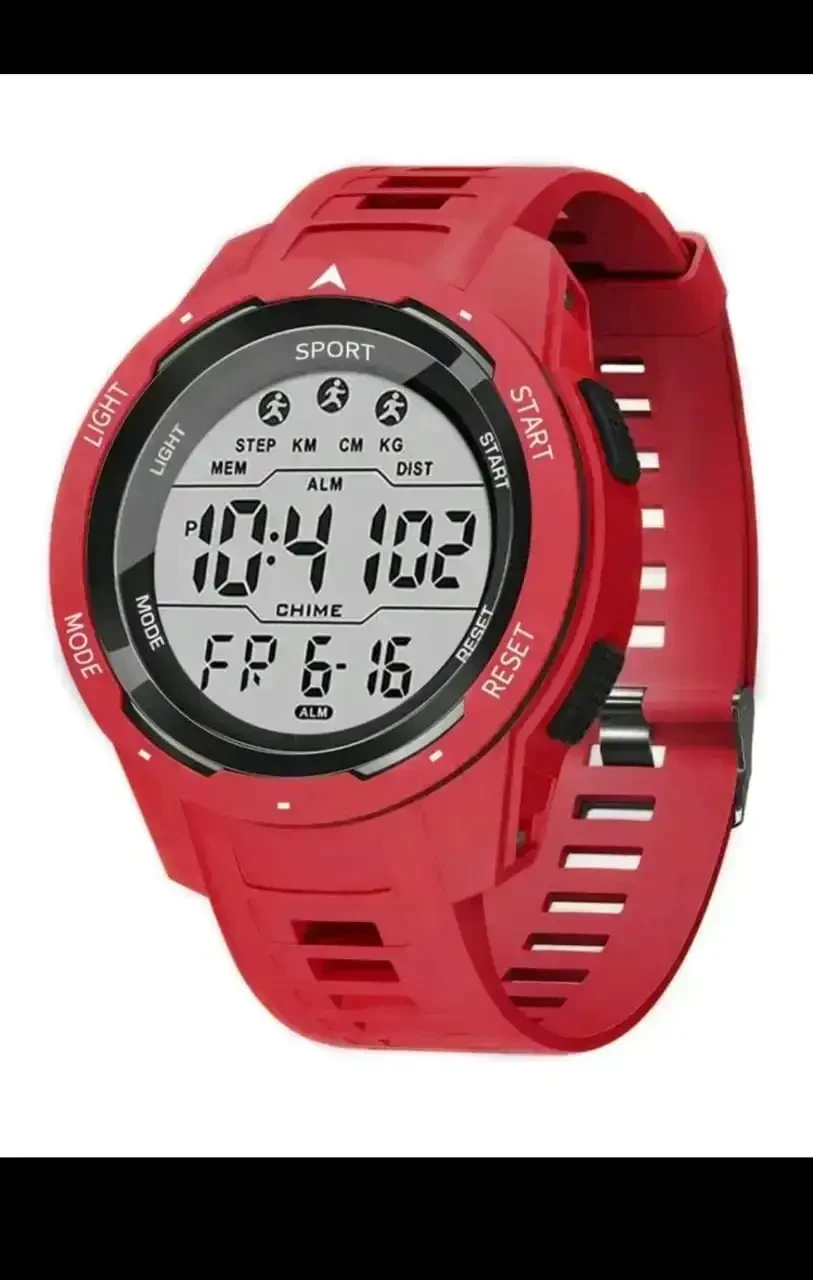 Reloj digital deportivo/ Rojo
