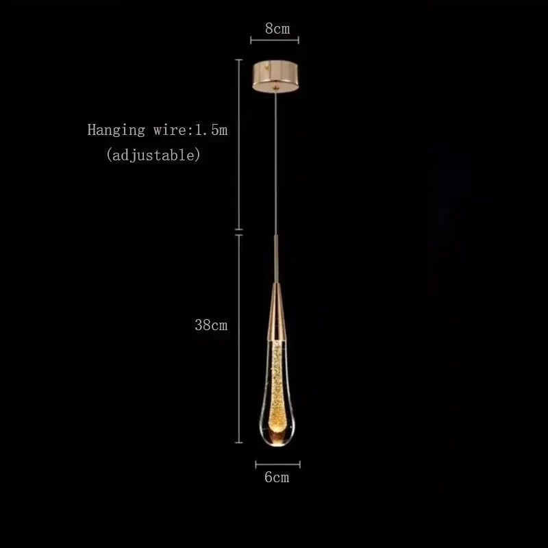 LAMPARA LED COLGANTE RAIN 5W 3000K 7