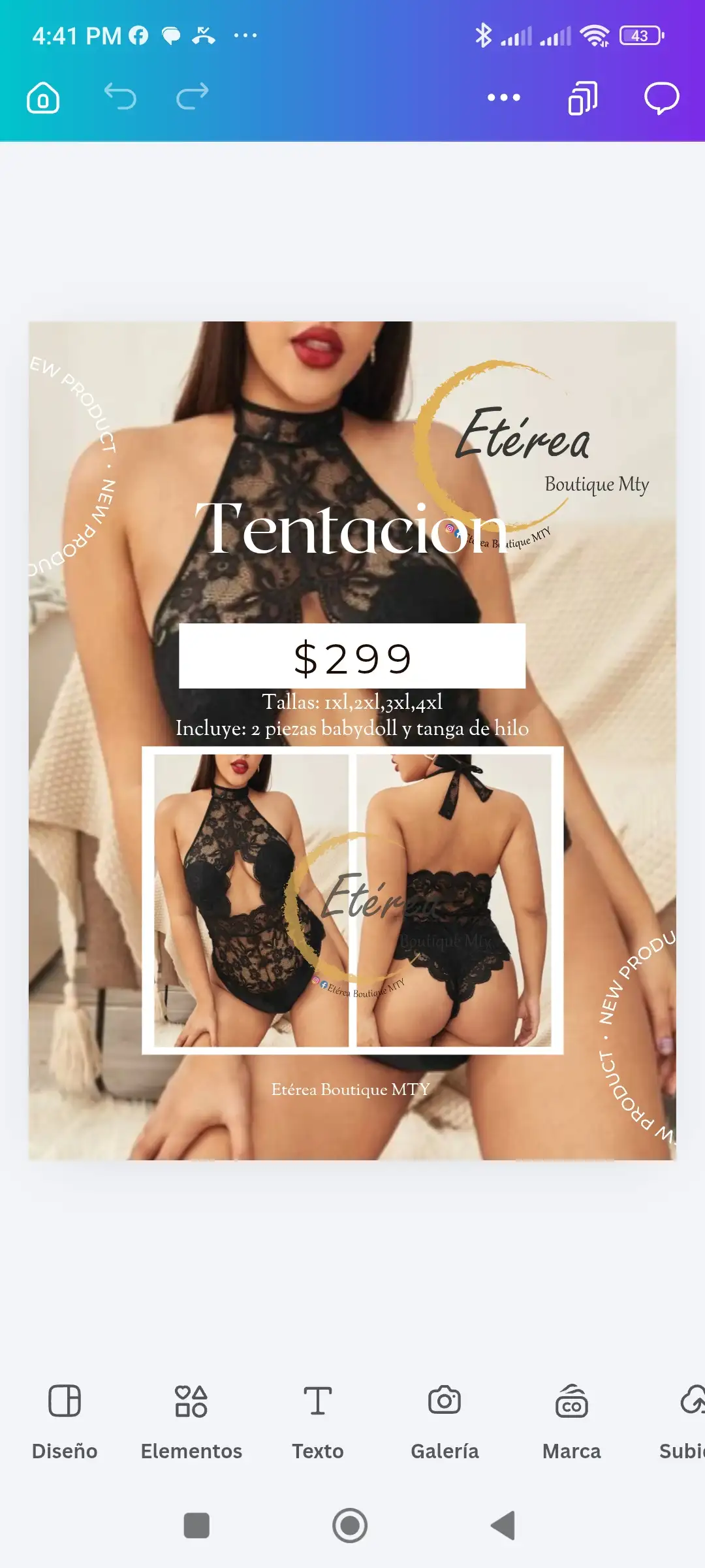 Body encaje negro s