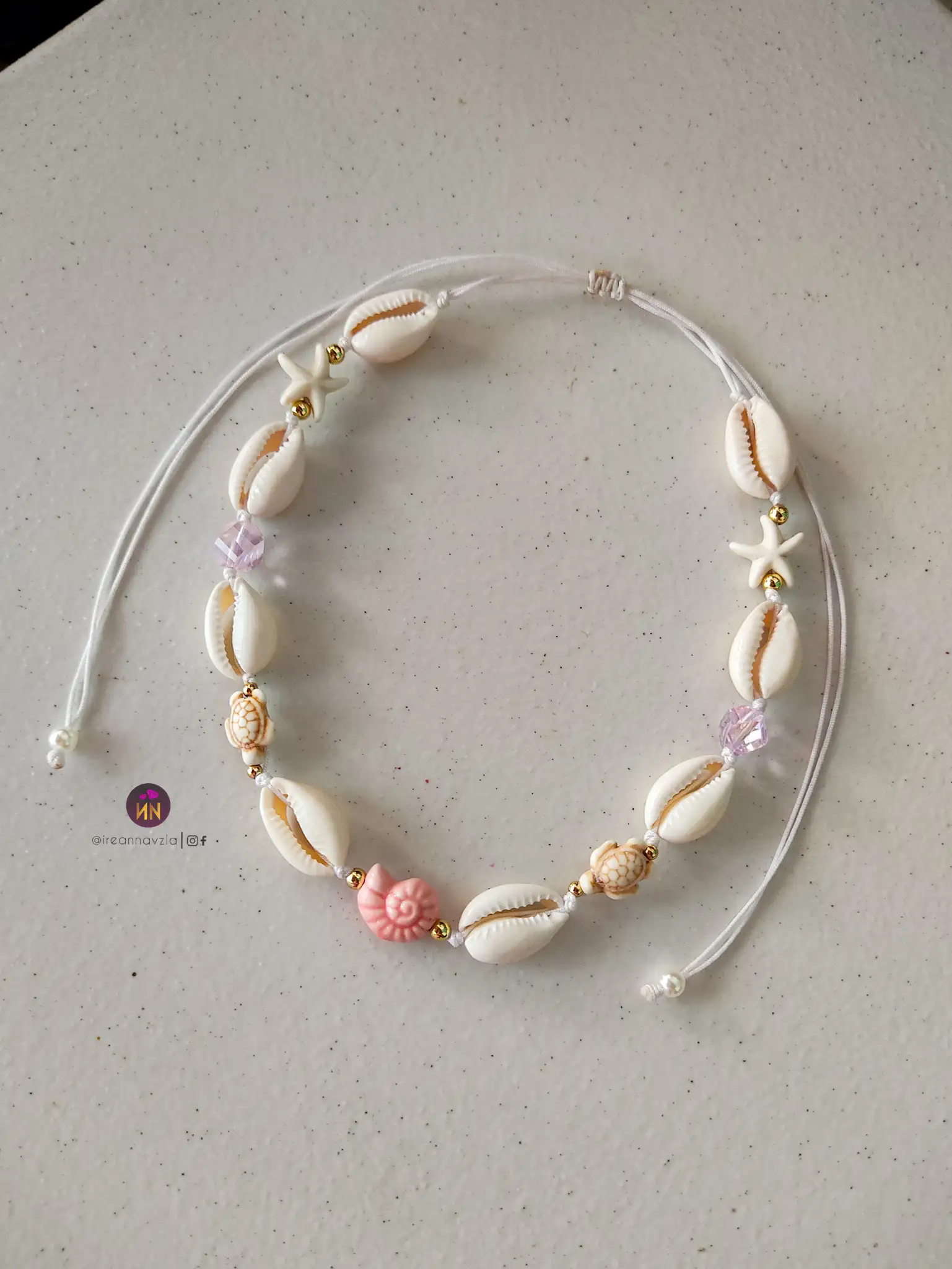 Collar caracol rosado 2