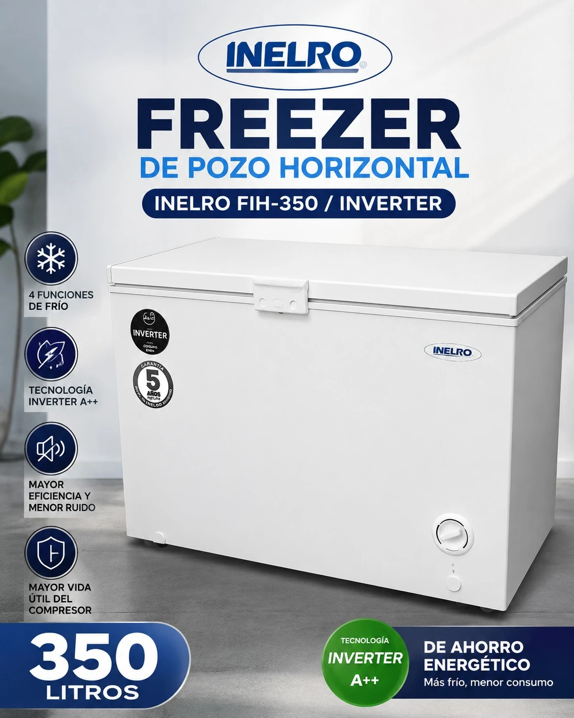 Freezer de Pozo Horizontal Inelro Inverter