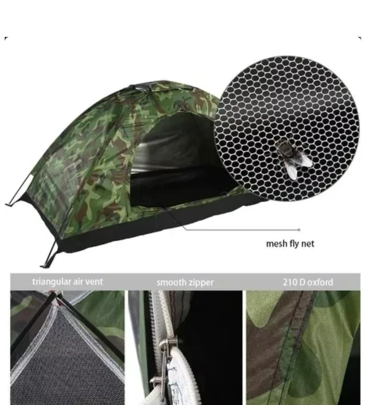 CARPA CAMUFLADA PARA 3 PERSONAS MOCHILERO