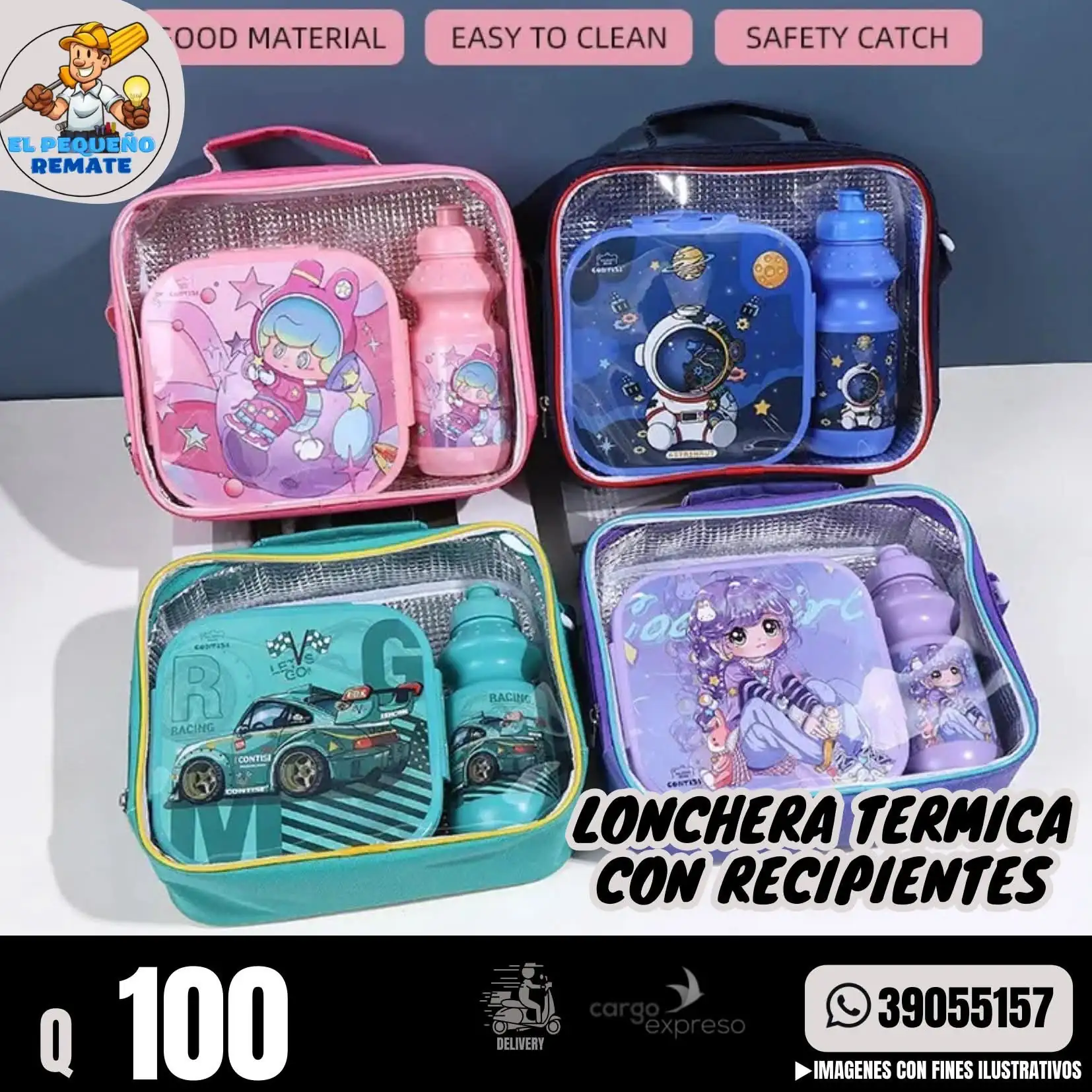 LONCHERA TÉRMICA CON RECIPIENTE