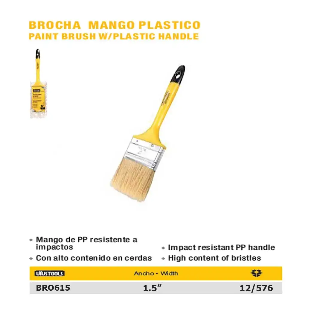 BROCHA MANGO PLASTICO UYUST 1.5"