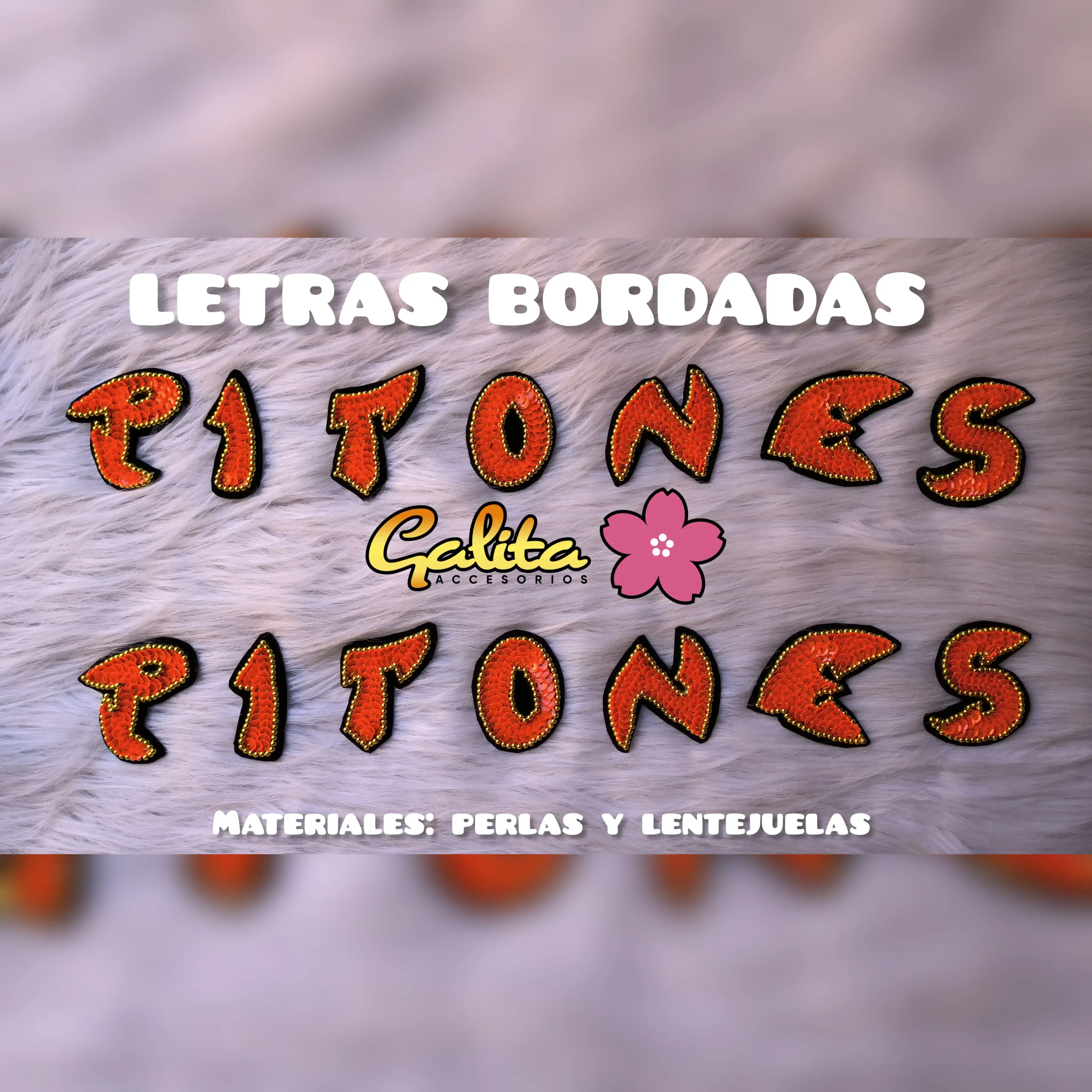 LETRAS BORDADAS - PITONES 