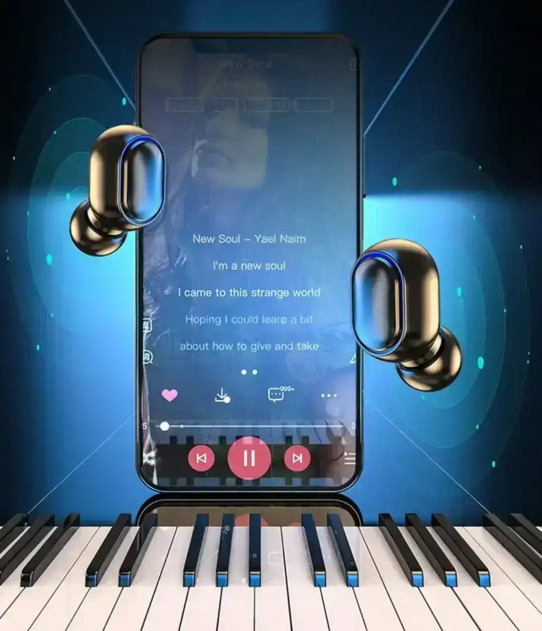 Auriculares Bluetooth E7s C/Pantalla  2