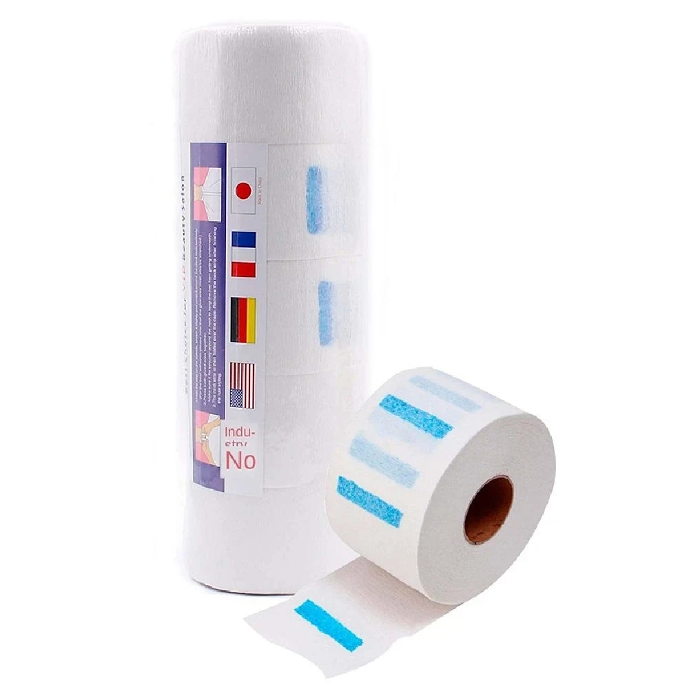 Paquete 5 Rollos Papel Cuellero para Barbería Blancos