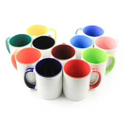Taza Fondo y Asa de colores 