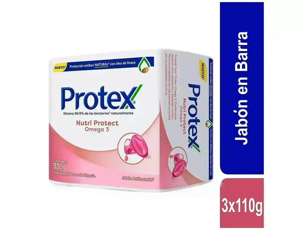 Jabón protex Omega x 3-110g c/u