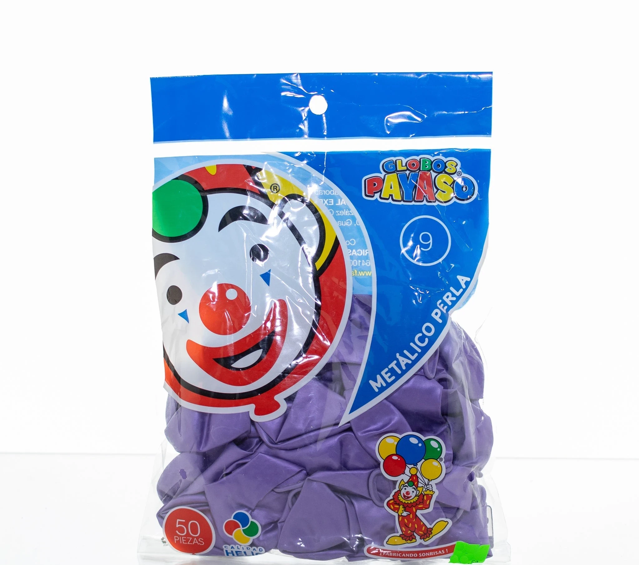 Globo morado  c/50 #9 payaso