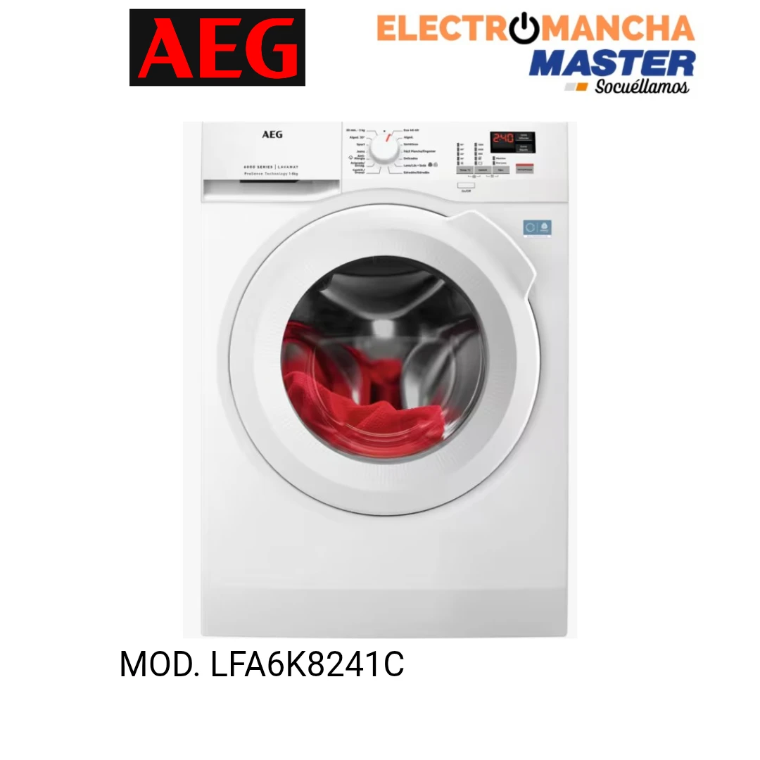 LAVADORA AEG LFA6K8241C 8 KILOS 1200 RPM. CLASE A 