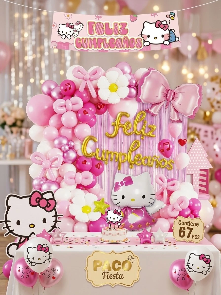 SET DE GLOBOS PARA FIESTA. Mas de 60 piezas por set 