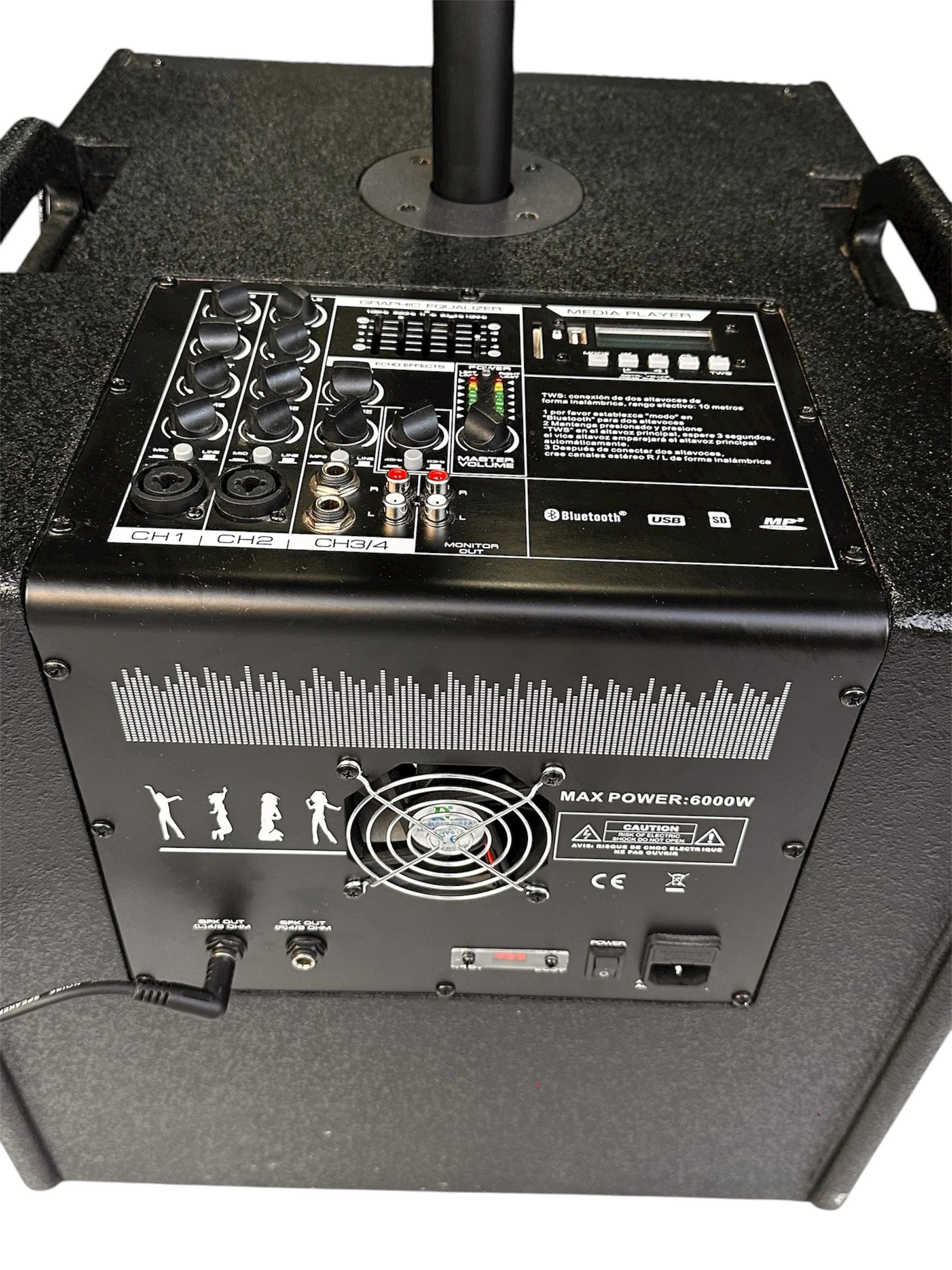 SISTEMA ARRAY PHONIC 15" ACTIVOS  PRECIO: 4700Bs EQUIPO PROFESIONAL PHONIC  💥BLUETOOTH 3.0. 💥USB 2.0 💥ECUALIZADOR DE 5 BANDAS EN CADA BAJO ACTIVO 💥BAJO ACTIVO 15" 💥4 SALETITES DE 5" 💥POTENCIA DE 6000W 💥ENTRADAS DE MICROFONOS CON ECUALIZADOR INDEPEDIENTE ENTRADA Y SALIDA DE AUDIO EN RCA  NOS ENCONTRAMOS EN CBBA  ENVIOS A TODA BOLIVIA✈️ PRECIOS ESPECIALES POR MAYOR 2
