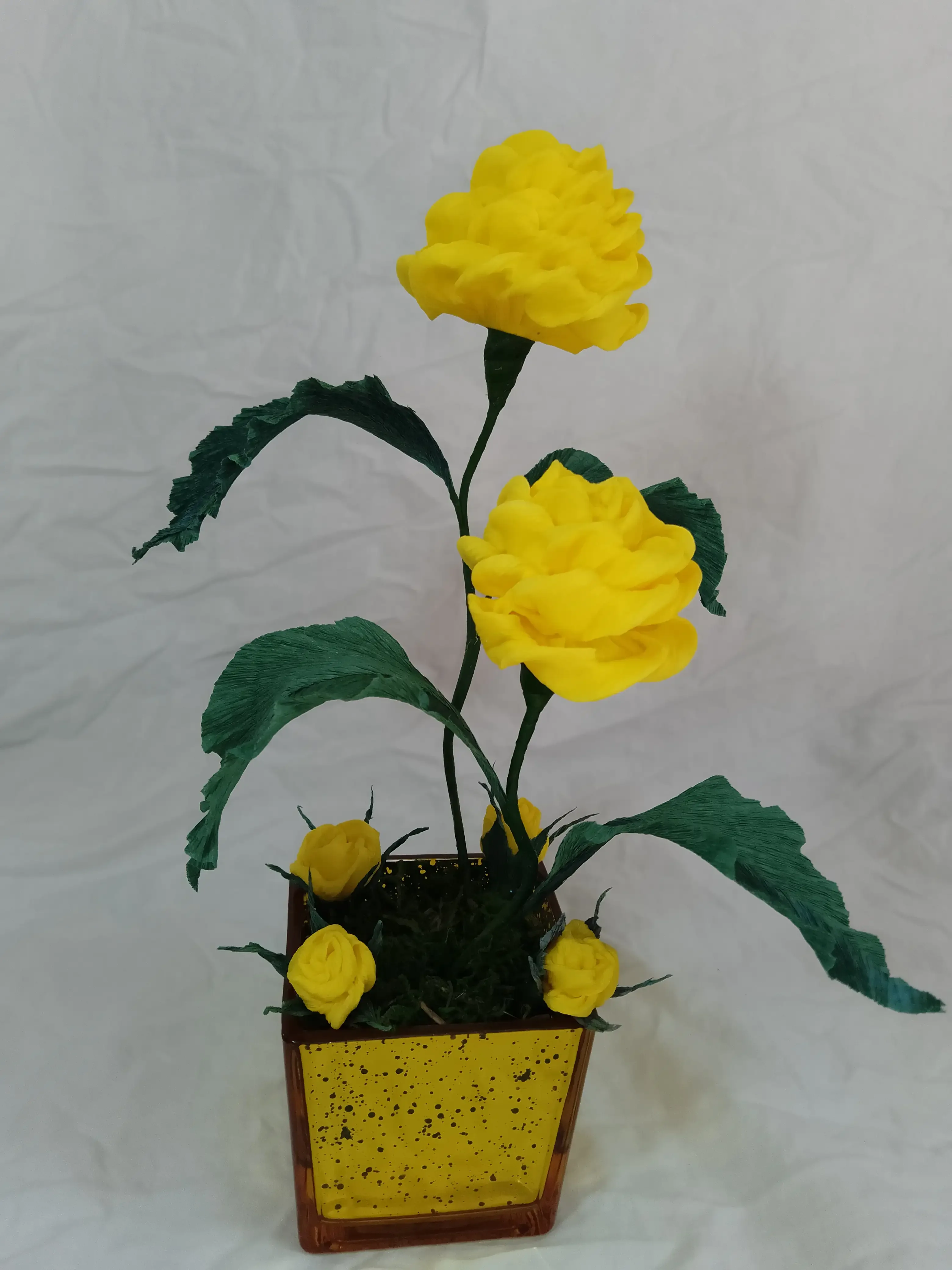 Florero Amarillo Chispiante 3