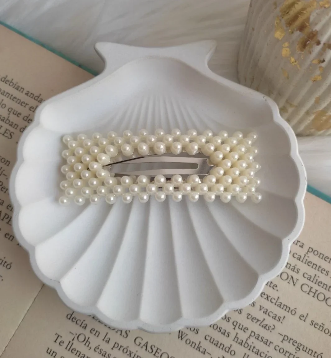 HAIR CLIP PERLAS RECTANGULAR 