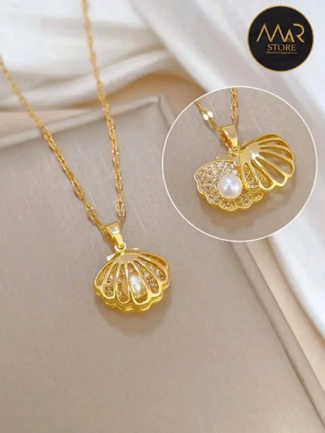 Hermoso collar con dije en acero inoxidable 