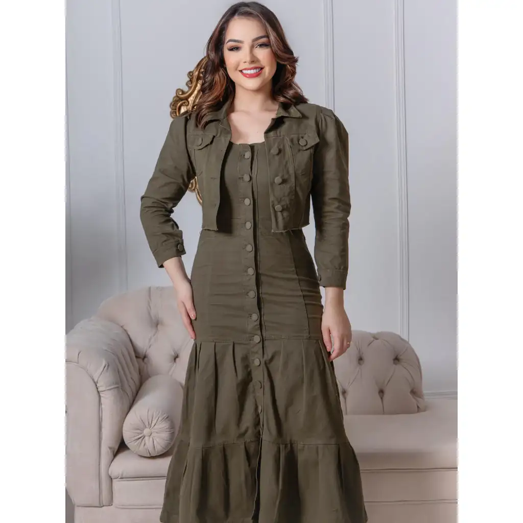 Conjunto Vestido + Jaqueta Jeans  3