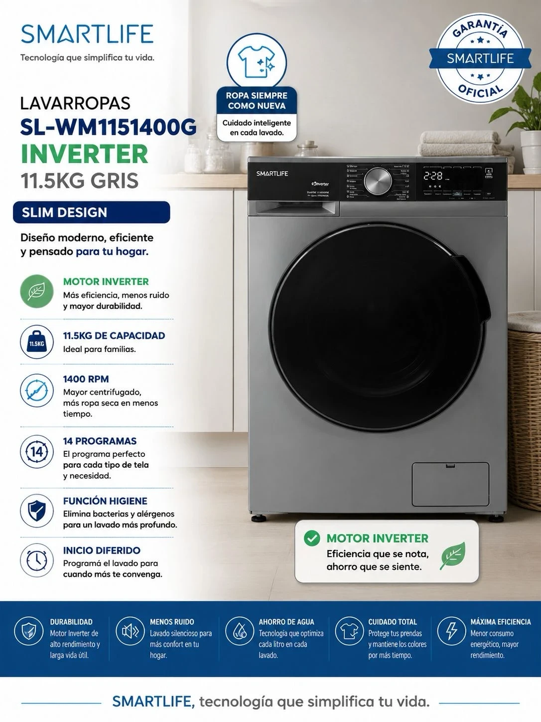 LAVARROPAS SMARTLIFE 11,5kg