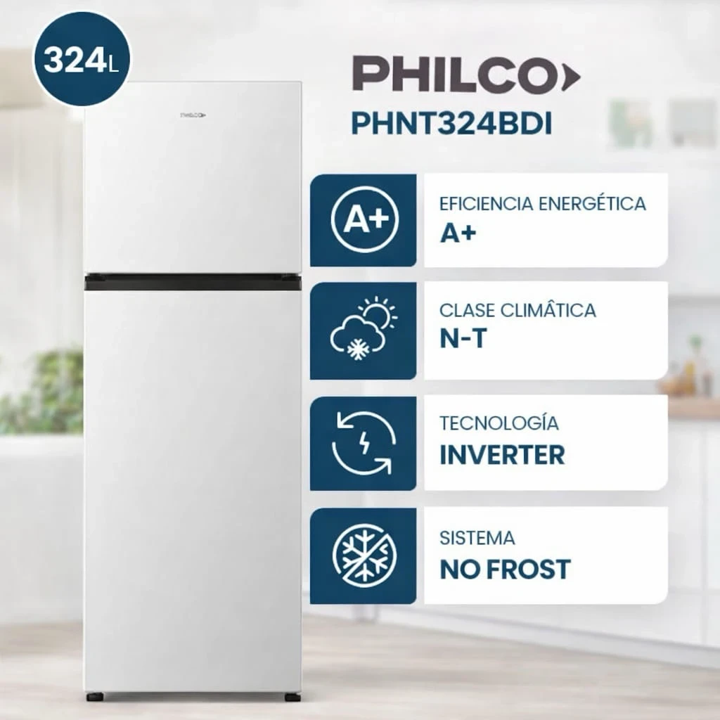 HELADERA PHILCO 324 LTS INVERTER NO FROST