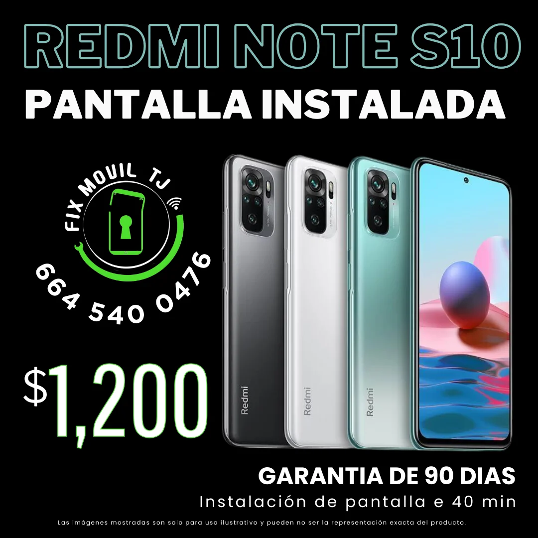 Pantalla de redmi note s10 