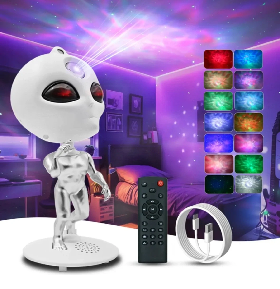proyector de galaxia y estrelllas Alien 8