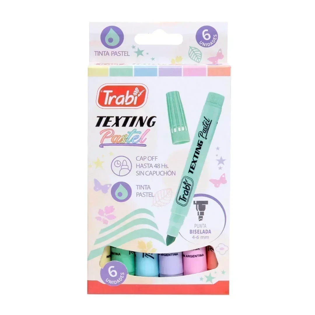 Resaltador Trabi Fino Pastel x 6