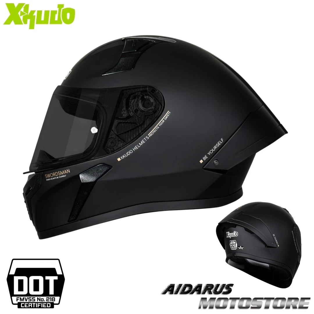 CASCO XKUDO X357 SOLID NEGRO MATE VISOR HUMO